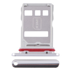 Pour Huawei Mate 50 SIM + NM Card Tray (Argent)