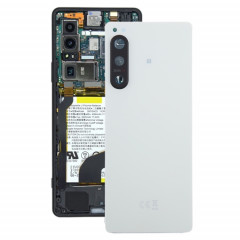Couvercle arrière de batterie d'origine pour Sony Xperia 5 IV, avec couvercle d'objectif d'appareil photo