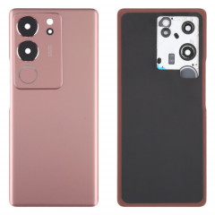 Pour Vivo V29 Pro Couvercle arrière de la batterie d'origine avec couvercle d'objectif de caméra (violet rouge)