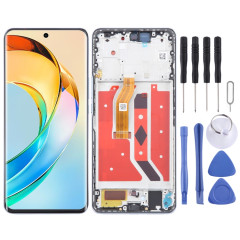 Pour Honor X9b écran LCD d'origine numériseur assemblage complet avec cadre (argent)