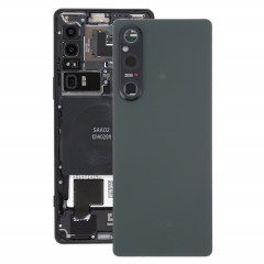 Pour Sony Xperia 1 V Couvercle arrière de la batterie d'origine avec couvercle d'objectif d'appareil photo (vert)