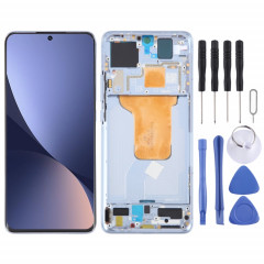 Pour Xiaomi 12S Matériau AMOLED d'origine Écran LCD Numériseur Assemblage complet avec cadre (Bleu)