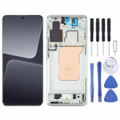 Pour Xiaomi 13 Pro Original AMOLED Matériel Écran LCD Numériseur Assemblage complet avec cadre (Argent)