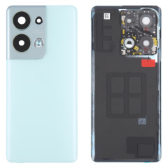 Pour OPPO Reno9 Pro + Couvercle arrière de la batterie d'origine avec couvercle d'objectif de caméra (bleu)