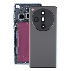Pour OPPO Find X7 Couvercle arrière de la batterie d'origine avec couvercle d'objectif de caméra (noir)