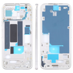 Pour Google Pixel 8a, plaque de cadre central d'origine, avec touches latérales (argent)