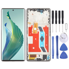 Pour Honor Magic5 Lite écran LCD d'origine numériseur assemblage complet avec cadre (noir)