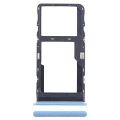 Pour TCL 20L / 20 Lite Plateau de carte SIM d'origine + Plateau de carte Micro SD (Bleu)