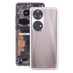 Pour Huawei P50 Pro Cache arrière de batterie avec objectif d'appareil photo (or)