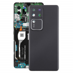 Pour vivo V30 Pro Cache arrière de la batterie avec cache de l'objectif de l'appareil photo (noir)