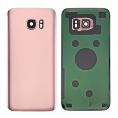 Pour Samsung Galaxy S7 SM-G930F Cache arrière de batterie avec cache d'objectif d'appareil photo (or rose)