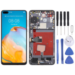 Écran LCD TFT complet avec châssis pour Huawei P40, ne prenant pas en charge l'identification par empreinte digitale (noir)