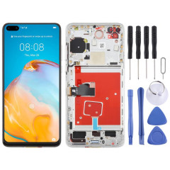 Écran LCD TFT complet avec châssis pour Huawei P40, ne prenant pas en charge l'identification par empreinte digitale (argent)