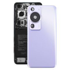 Cache arrière de batterie pour Huawei P60 Pro avec cache d'objectif d'appareil photo (violet)