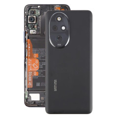 Cache arrière de batterie OEM pour Honor 200 Pro avec cache d'objectif d'appareil photo (noir)