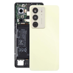 Coque arrière d'origine pour Realme C75 4G avec cache d'objectif (jaune)