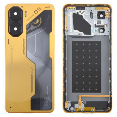 Cache arrière de batterie en plastique pour ZTE Nubia Neo 3 avec cadre central et cache d'objectif d'appareil photo (doré)