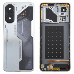 Cache arrière de batterie en plastique pour ZTE Nubia Neo 3 avec cadre central et cache d'objectif d'appareil photo (argent)