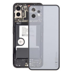 Coque arrière en verre pour téléphone For Nothing Phone 1 A063 (noir transparent)