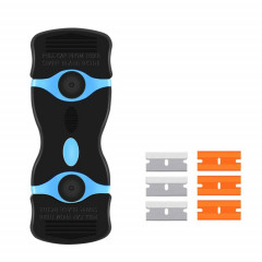 Outil de nettoyage pour raclette à colle à double tête (bleu)