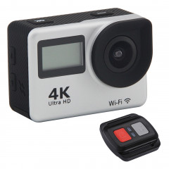 Caméra sport S300 HD 4K WiFi 12.0MP avec télécommande et boîtier étanche 30m, écran tactile LTPS 2.0 pouces + écran frontal 0.66 pouces, Generalplus 4248, objectif grand angle 170 degrés (argent)