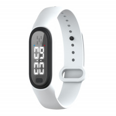 Bracelet anti-moustique électronique ultrasonique extérieur Q2, mode à trois vitesses et affichage de l'heure (blanc)