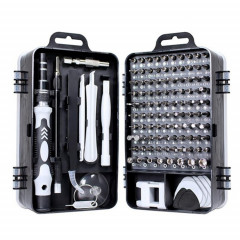 Jeu d'outils de maintenance de démontage d'ordinateur de téléphone portable de tournevis de précision 115 en 1 (noir)