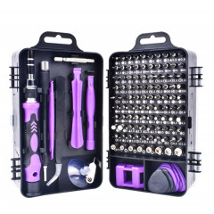 Jeu d'outils de maintenance de démontage d'ordinateur de téléphone portable de tournevis de précision 115 en 1 (violet)
