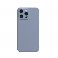 Couleur solide CUBE ESSION DU SILICOLE LIQUIDE DU SILICOLE DOUCHE DE FLANEL POUR IPHONE 13 PRO (Bleu)