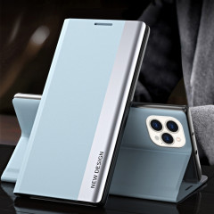 Étui en cuir horizontal ultra-mince ultra-mince électroly-mince latéral avec support pour iPhone 13 Pro (bleu clair)