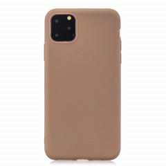 Couleur solide Coque de téléphone TPU givré Foriphone 13 PRO (Brown)