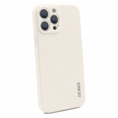 Hat-Prince ENKAY Liquid Silicone Shockproof Protective Case Cover  for iPhone 13 Pro Max(Beige)