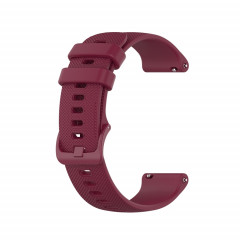 Pour Ticwatch Pro X Checkered Silicone Watch Band (Wine Red)
