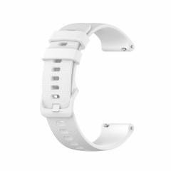Pour Ticwatch Pro 3 Lite Checkered Silicone Watch Band (blanc)