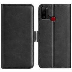 Pour Ulefone Note 10 Case de téléphone en cuir à boucle magnétique à double côte (noir)