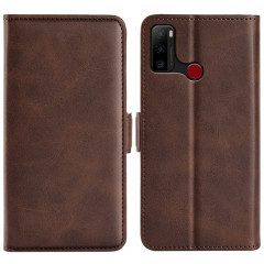 Pour Ulefone Note 10 Case de téléphone en cuir à boucle magnétique à double côte (marron)