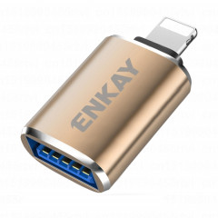 ENKAY ENK-AT110 8 broches mâles à USB 3.0 Adaptateur OTG en alliage en aluminium féminin (doré)