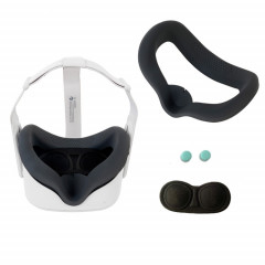 JD-391215 Convient pour Oculus Quest2 Generation VR Mask Mask Silicone Cover + Lens Cover Set (Gun Grey)