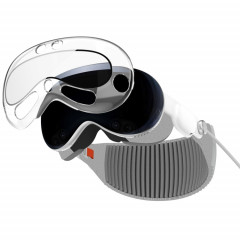 Pour Apple Vision Pro PC + Film renforcé housse de protection VR accessoires de lunettes (Transparent)