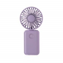 F458 avec corde de cou été 3 vitesses mini ventilateur portatif pliable réglable (violet)