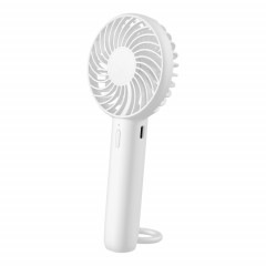 S3 3 vitesses ventilateur de bureau à trou de suspension à faible bruit ventilateur de refroidissement portable rechargeable (blanc)