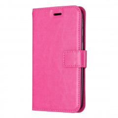 Étui en cuir à rabat horizontal avec texture pour Crazy Horse, porte-cartes et porte-cartes, cadre photo et cadre pour iPhone 11 Pro (rose)