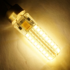 GY6.35 5W SMD2835 72LEDs ampoule de maïs en silicone à intensité variable pour lustre accessoires d'éclairage de lampe en cristal, AC 12V (blanc chaud)