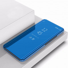 Miroir de protection rabattable à gauche et à droite avec étui de fixation pour iPhone 11 pro max (bleu)