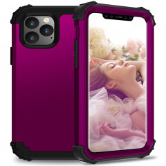 Pour iPhone 11 Pro Max PC + Silicone Protection anti-chute de téléphone portable en trois pièces Couverture Bback (Drak violet)