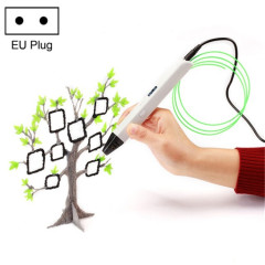Stylo d'impression 3D de jouets éducatifs pour enfants RP800A, type de prise:  (blanc)