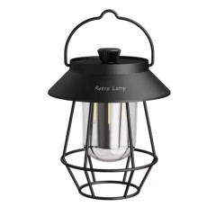 Lampes de camping suspendues en plein air Éclairage de tente Lumières d'ambiance (poignée noire)