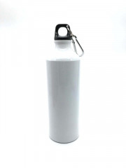 Bouteille d'eau de sports de plein air en aluminium Bouteille d'eau portative pour alpinisme, capacité: 500 ml (blanc)