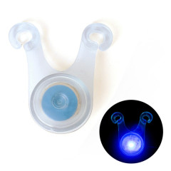 10 PCS Tente de camping en plein air Lampe suspendue en silicone LED Feu arrière d'avertissement de vélo (bleu)