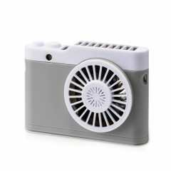 Mini ventilateur portatif pour appareil photo de charge USB suspendu petit ventilateur (gris)